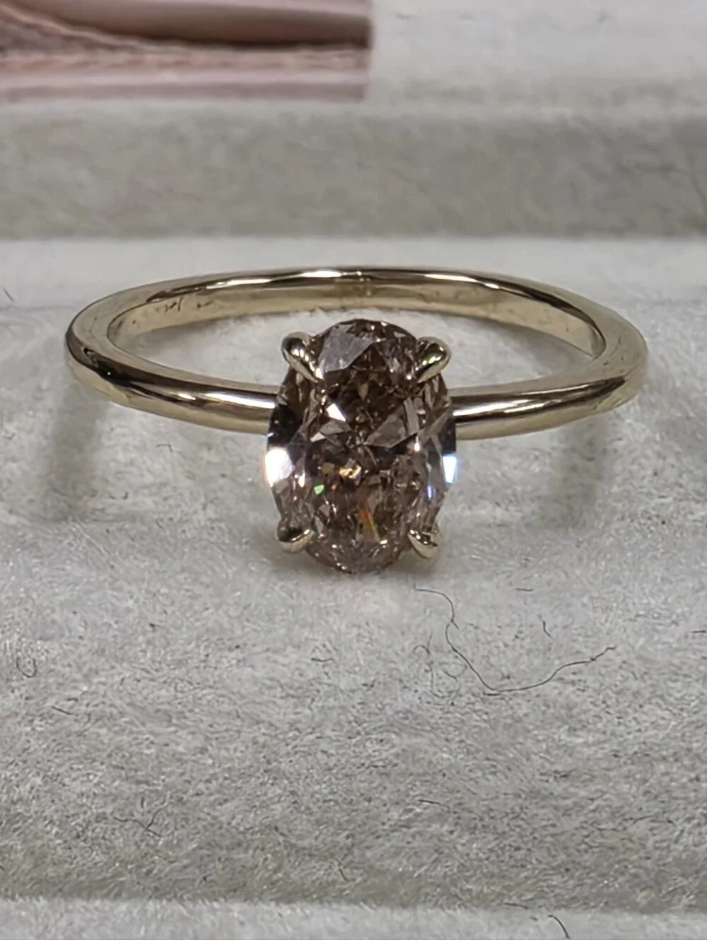 GIA 0.96ct. Champagne Diamond Solitaire Ring in Yellow Gold